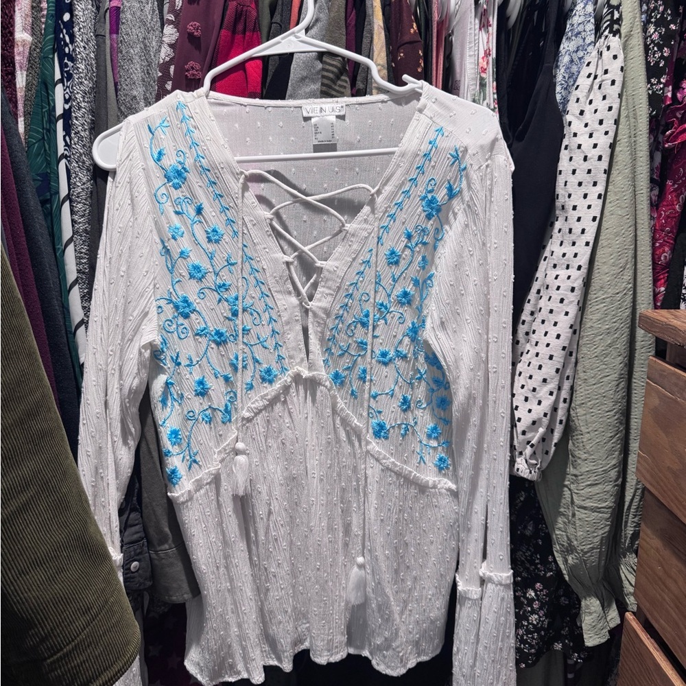 White Blouse with arm slits